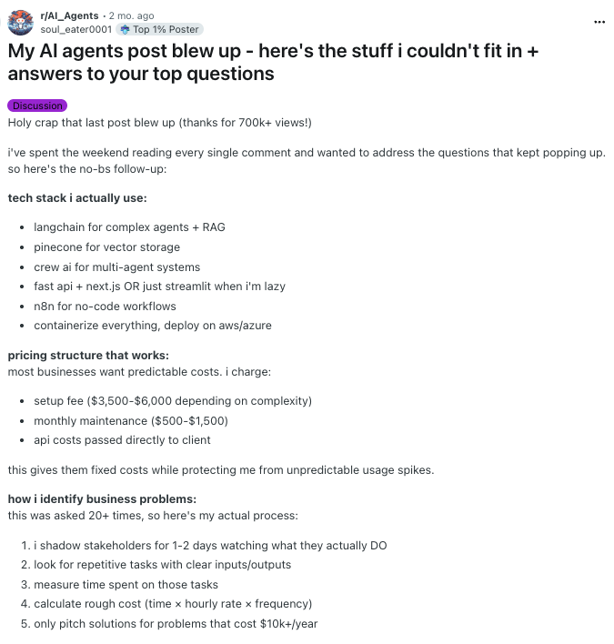 Redditor on Why AI Projects Stall